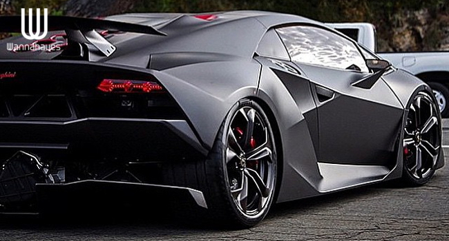 Matte black Lamborghini